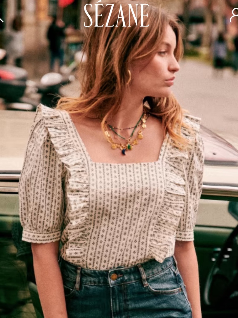 Sézane Ezecquiel Cotton Blouse 36 small